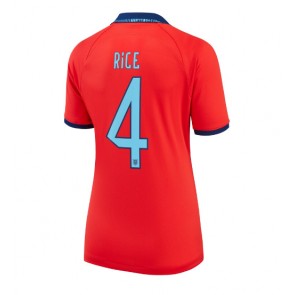 Anglia Declan Rice #4 Koszulka Wyjazdowych Kobiety MŚ 2022 Krótki Rękaw